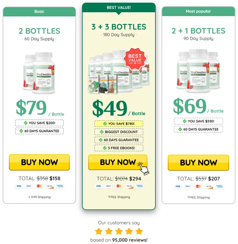prodentim pricing